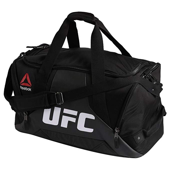 Reebok Combat Grip UFC Fitness & Training Duffle Sport Bag in Black White Red Yellow