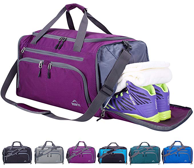 Venture Pal Packable Sports Gym Bag Wet Pocket & Shoes Compartment Travel Duffel Bag Men Women
