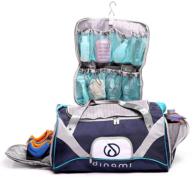 Travel Sports Duffel Bag Men & Women Detachable Shower Caddy & Deep Shoe Pocket
