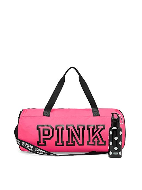 Victoria 's Secret Pink duffle bag PINK friday duffel bag with plastic water bottle