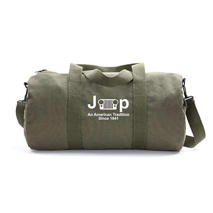Jeep An American Tradition Since 1941 Army Sport Heavyweight Canvas Duffel Bag