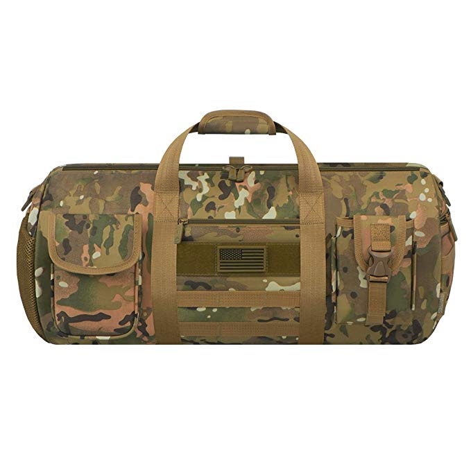 East West U.S.A Tactical Heavy Duty Round Duffel Bag from Tactical Heavy Duty Round Duffel Bag, Multi Terrain Camouflage