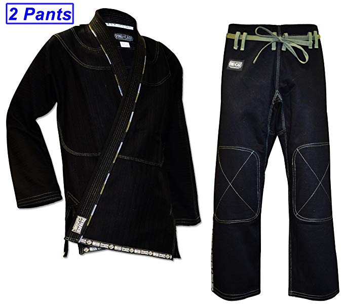 ULTIMA Brazilian Jiu Jitsu Gi with 2 Pairs of Pants - Black