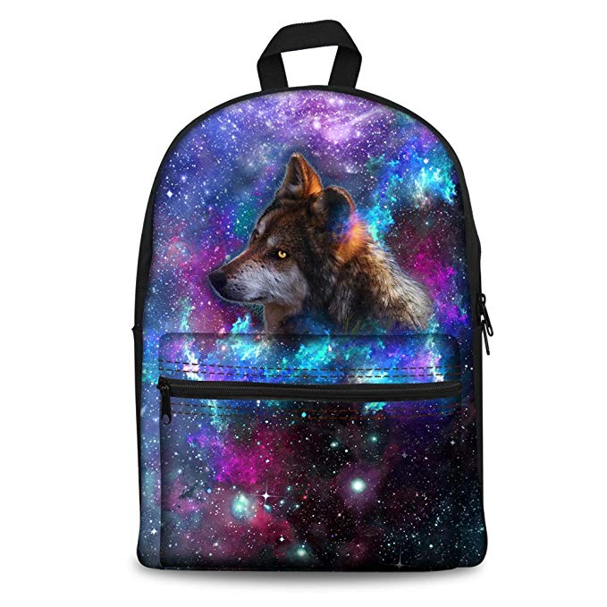 HUGS IDEA Stylish Dog Travel School Laptop Backpack Bag