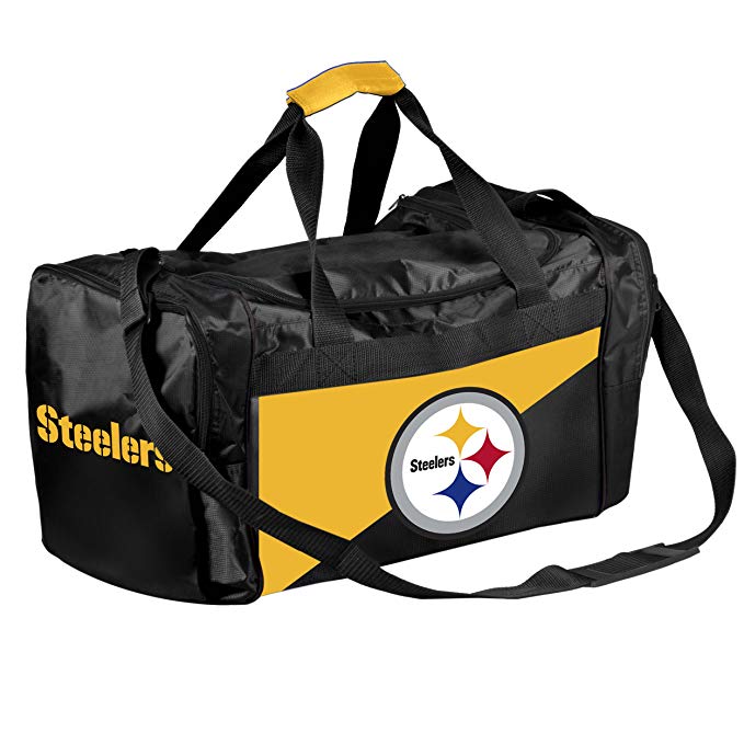 Forever Collectibles Licensed NFL Two Tone Duffle Bags for Pittsburgh Steelers