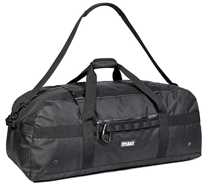Heavy Duty Extra Large Sports Gym Equipment Travel Duffel Bag W/Adjustable Shoulder & Compression Straps. Perfect for Team Coaches, Best for Soccer, Baseball, Basketball, Hockey. Football & More