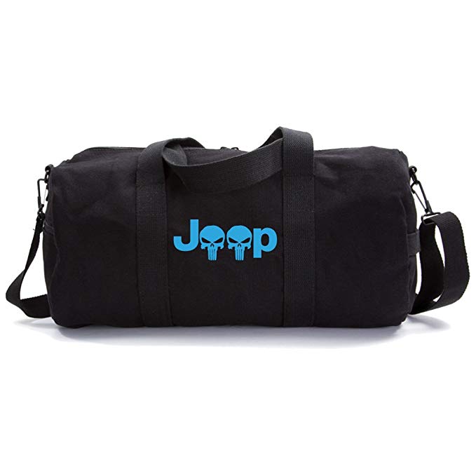 Jeep Wrangler Punisher Skull Heavyweight Canvas Duffel Bag