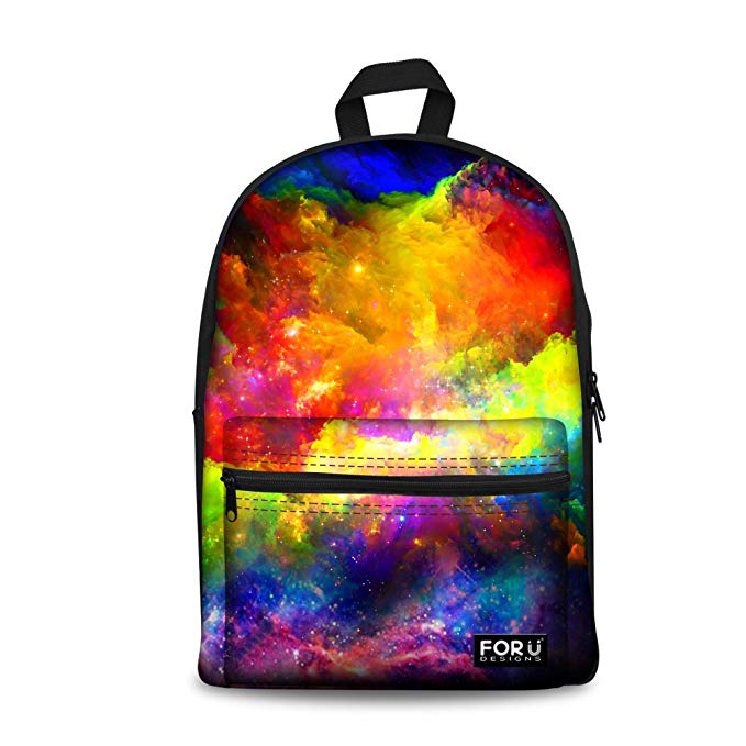 CHAQLIN Cool Galaxy Space Women Backpack Teenager Kids School Bags