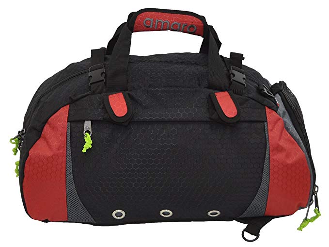Amaro Warzone Multi-Purpose Travel Duffel Backpack Luggage Gym Sports Bag with Shoe Compartment