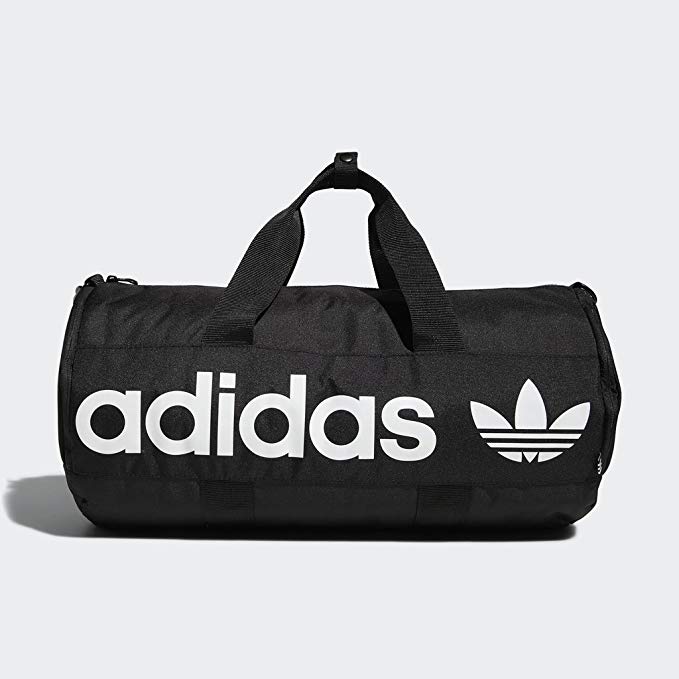 adidas Originals Paneled Roll Duffel Bag, Black, One Size
