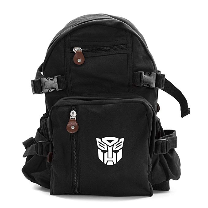 Transformers Robots in Disguise Autobot Logo Canvas School Backpack Book Bag