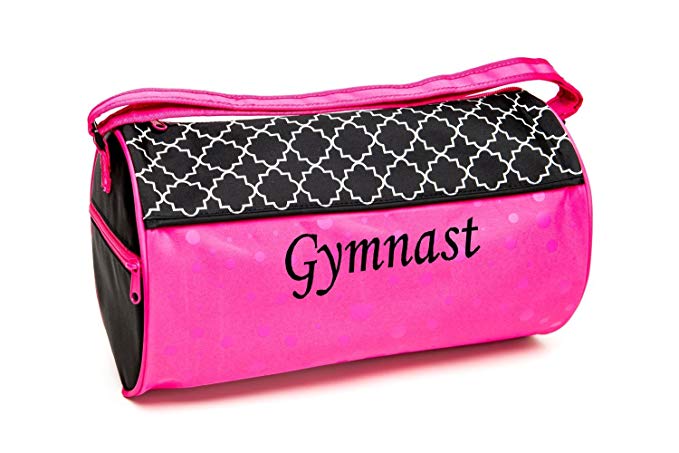 Sassi Designs Lattice & Dots Gymnastics Medium Roll Duffel Bag
