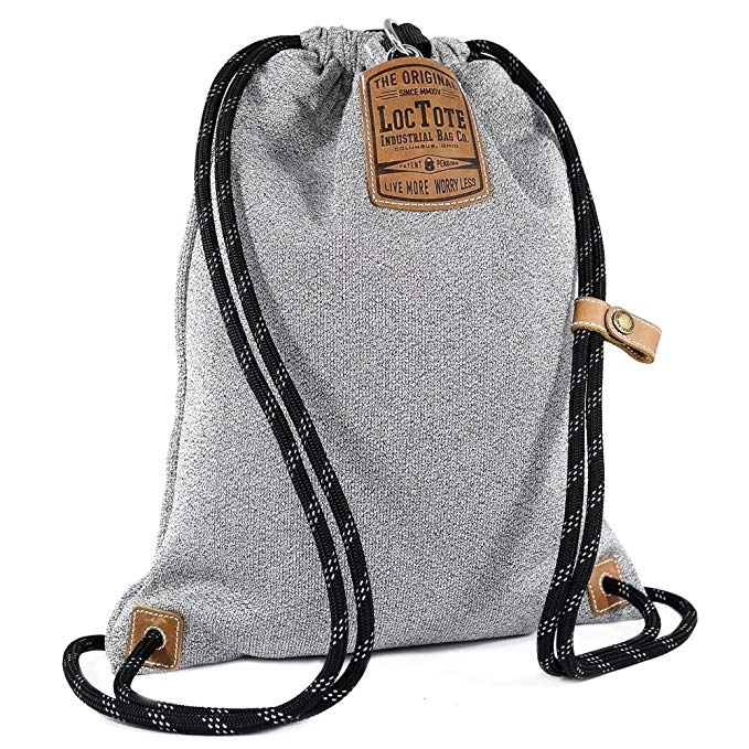LOCTOTE Flak Sack II - World's Toughest Theft-Resistant Drawstring Backpack | Slash-Proof | Lockable | Portable Safe
