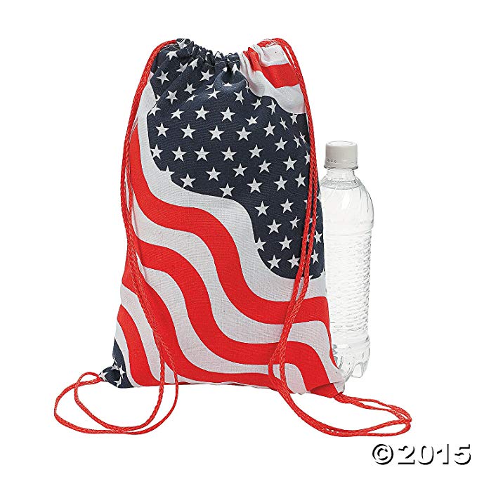 Patriotic Canvas Backpacks (1 dozen) - Bulk [Toy]