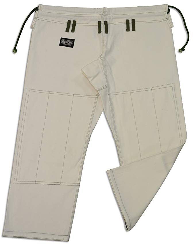 Ultra soft heavy duty 14oz twill cotton BJJ pants, white blue and black color