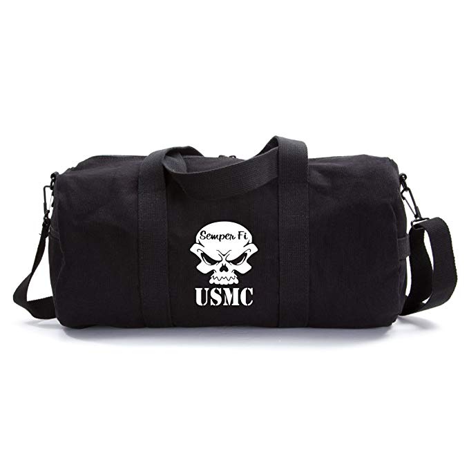 USMC Semper Fi Skull Marine Corp Sport Heavyweight Canvas Duffel Bag