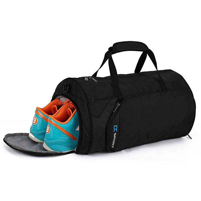 INOXTO Fitness Sport Small Gym Bag with Shoes Compartment Waterproof Travel Duffel Bag for Women and Men