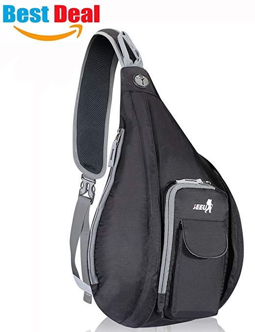 Sling Backpack Bag for Men Women, Waterproof Rope Strap Shoulder Bag Daypack