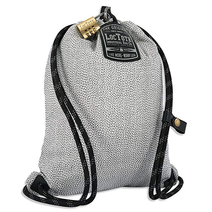 LOCTOTE Flak Sack SPORT - Lightweight Theft-Resistant Drawstring Backpack | Lockable | Slash-Resistant | Portable Safe