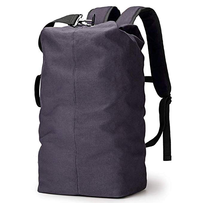 XINCADA Canvas Backpack Large Capacity Duffel Bag Outdoors Sports Gym Bag Hiking Camping Backpack for Men