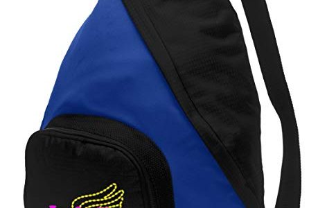 Sling Pack Backpack by All About Me Company | Personalized Track and Field Book Bag (True Royal/Black) Review