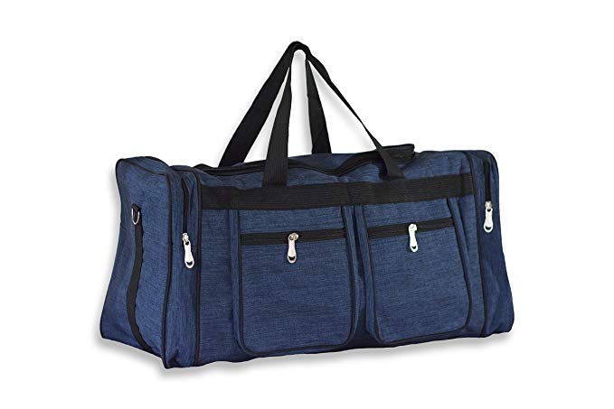 Large Blue Duffle Bag|Big Heavy Duty Polyester|Unisex Design for Men, Women, Kid