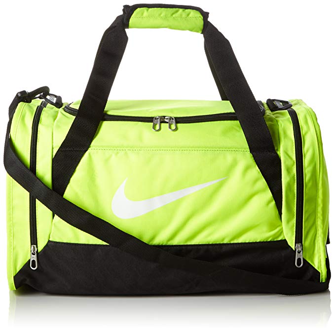 Nike Brasilia 6 Medium Sports Duffel Gym Bag Volt/Black/White